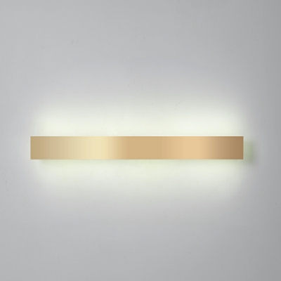 1 Light Minimalistic Style Rectangle Shape Metal Wall Mounted Vanity Lights