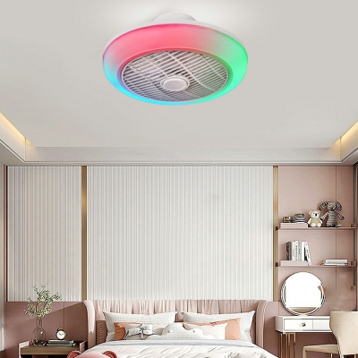 1 Light Simple Style Round Shape Metal Semi Flush Ceiling Light Fixtures