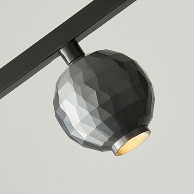 6 Light Pendant Chandelier Contemporary Style Globe Shape Metal Hanging Ceiling Light