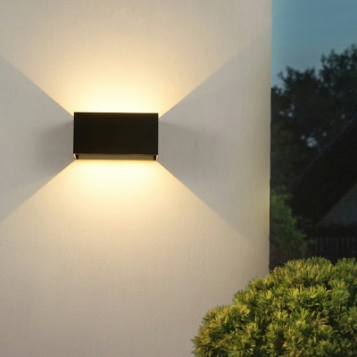 Metal Led Wall Sconce Lighting Basic Contemporary Rectangular