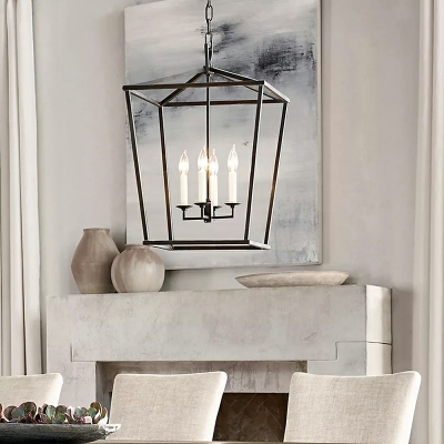 Metal Pendant Light Industrial Style Ceiling Lamps for Living Room