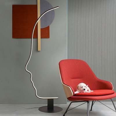 Modern Minimalist Creative Line Floor Lamp for Bedroom and Living Room