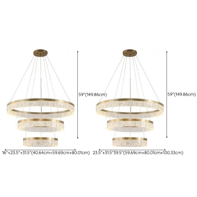 Multilayer Hanging Lamps Modern Style Acrylic Ceiling Lamps for Living Room