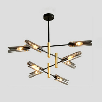 Nordic Creative Strip Glass Chandelier for Dining Room and Living Room