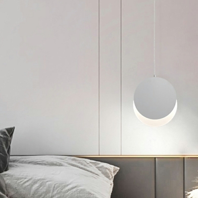 Nordic Minimalist Oval Acrylic Hanging Lamp for Bar and Bedroom