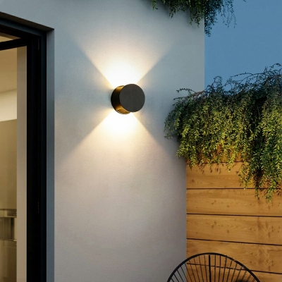 Simple Aluminum Wall Washer Round LED Wall Light for Aisle and Garden