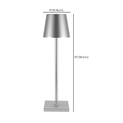 1 Light Contemporary Style Bell Shape Metal Bedside Lamps for Bedroom