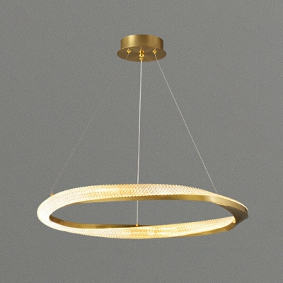 3 Light Minimalist Style Ring Shape Metal Ceiling Pendant Light