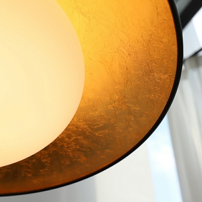 American Retro Glass Ceiling Lamp Wabi-Sabi Style Single Head Ceiling Lamp for Bedroom