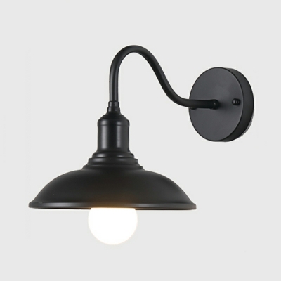 Industrial Wind Simple Horn Wall Light Retro Waterproof Wrought Iron Wall Light for Outdoor