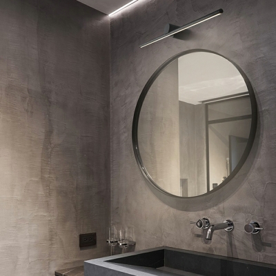 Minimalism Led Vanity Light Fixtures Black Linear for Bathroom