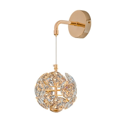 Modern Light Luxury Creative Dandelion Crystal Hangling Wall Sconce for Bedroom