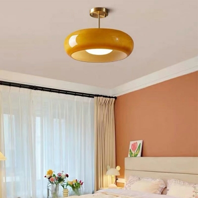 Nordic Medieval Style Simple Glass Ceiling Lamp for Bedroom and Aisle