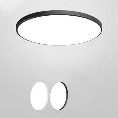 1 Light Minimalist Style Round Shape Metal Flush Mount Lighting Fixtures