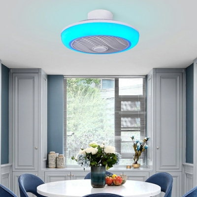 1 Light Simple Style Round Shape Metal Semi Flush Ceiling Light Fixtures