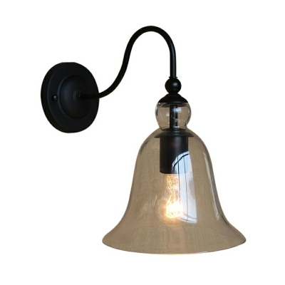 Industrial Wall Mounted Reading Lights Vintage Bell Glass for Bedroom