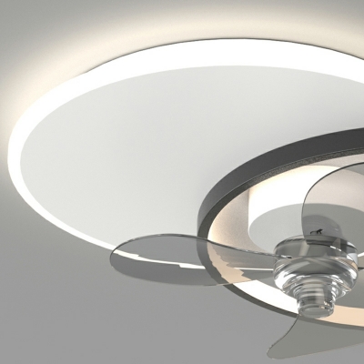 LED Round Ceiling Fans Light Contemporary Basic for Kid's Room