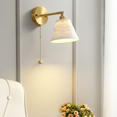 Minimalism Basic Flush Mount Wall Sconce Elegant for Bedroom