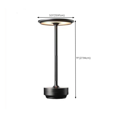 Nordic Style Disc Night Table Lamps Contemporary Metal LED for Bedroom
