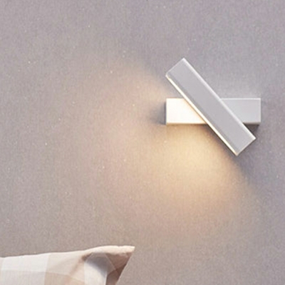 1 Light Minimalist Style Rectangle Shape Metal Wall Sconce Lighting