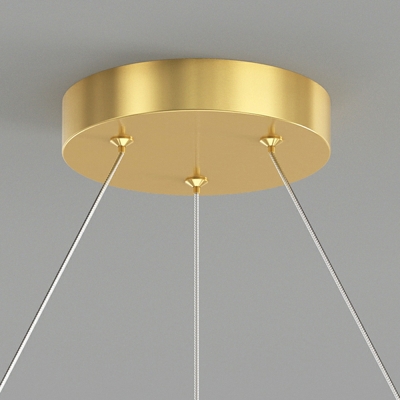 1 Light Minimalist Style Ring Shape Metal Pendant Lighting Fixtures