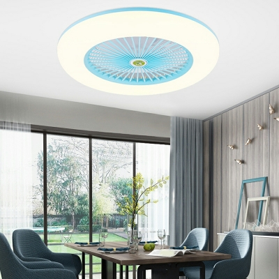 1 Light Minimalist Style Round Shape Metal Ceiling Flush Mount Lights
