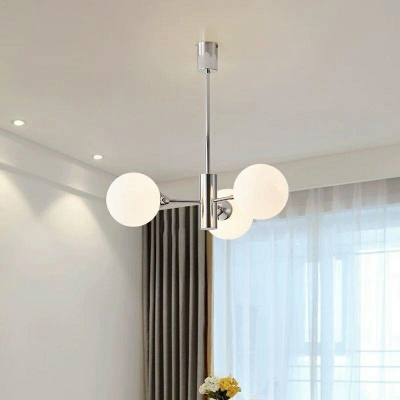 Minimalism Chandelier Lighting Fixtures Globe Glass for Living Room