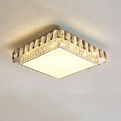 Modern Creative Crystal Third Gear Flushmount Ceiling Light for Bedroom and Living Room