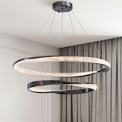 Multilayer Hanging Lamps Kit Modern Style Acrylic Ceiling Lamps for Living Room