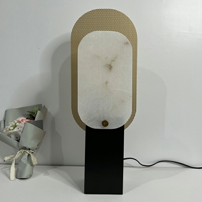 Post Modern Creative Metal Marble Table Lamp For Bedroom and Living Room