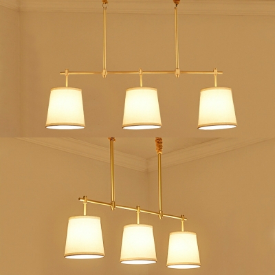 3 Light Pendant Chandelier Contemporary Style Bell Shape Metal Hanging Ceiling Light