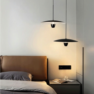 Italian Creative Design Metal Hanging Lamp in Black for Bedroom and Dining Room