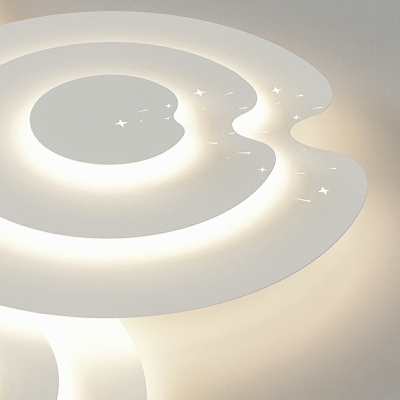 Modern Minimalist Multi-layer LED Flushmount Ceiling Light for Bedroom and Living Room