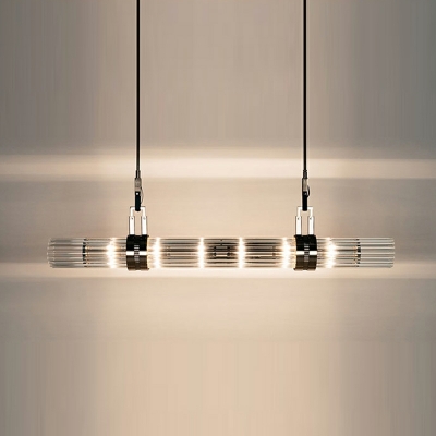 Nordic Minimalist Strip Glass Island Lights for Restaurants and Bars