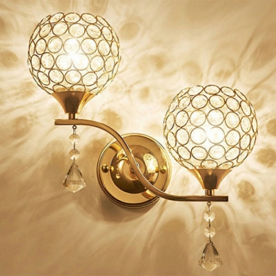 1 Light Contemporary Style Ball Shape Metal Wall Mounted Lights