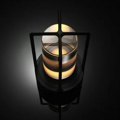 1 Light Contemporary Style Cage Shape Metal Bedside Lamps for Bedroom