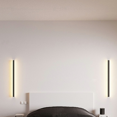 1 Light Minimalist Style Linear Shape Metal Wall Mounted Lamp Fixture