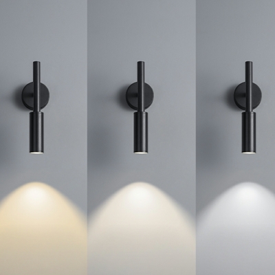 1 Light Minimalist Style Tube Shape Metal Wall Mounted Light Fixture