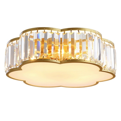 4 Light Ceiling Lamps Minimalism Style Drum Shape Metal Flush Mount Lights