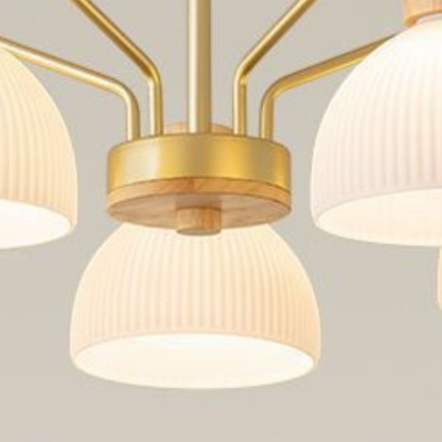 5 Light Minimalist Style Dome Shape Metal Pendant Light Fixtures