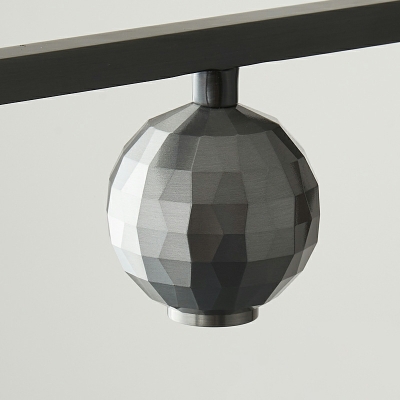 6 Light Pendant Chandelier Contemporary Style Globe Shape Metal Hanging Ceiling Light