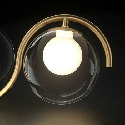 7 Light Industrial Style Ball Shape Metal Ceiling Pendant Light
