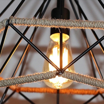Antiqued Rope Pendant Lighting Fixtures for Living Room
