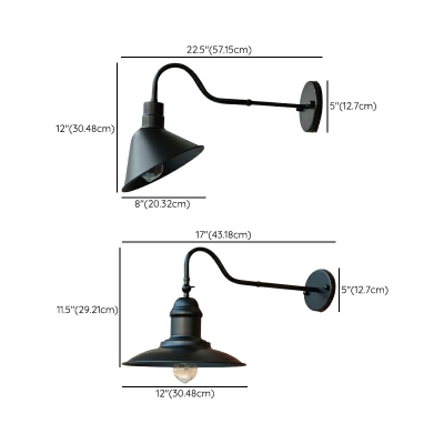Industrial Vintage Wrought Iron Wall Sconces for Patios and Walkways