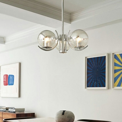 Minimalism Chandelier Pendant Light Glass with Shade for Living Room