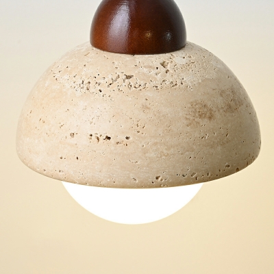 Nordic Retro Stone Single Pendant for Dining Room and Bedroom
