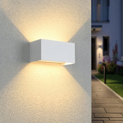 Simple Aluminum Wall Washer Double Headed LED Wall Light for Aisle and Garden