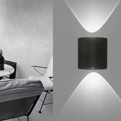 1 Light Minimalism Style Cylinder Shape Metal Wall Sconces Light Fixtures