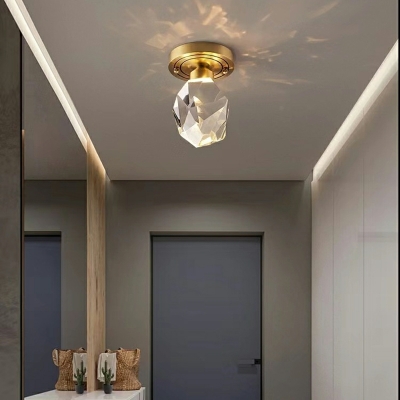 1 Light Modern Style Geometric Shape Metal Flush Mount Ceiling Fixture