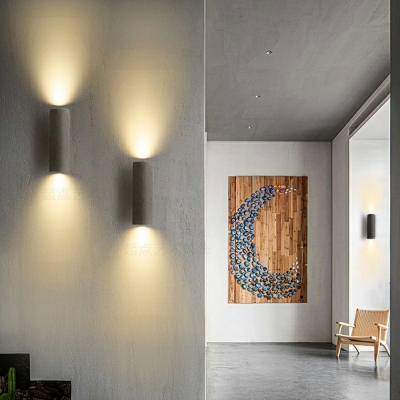 1 Light Nordic Style Cylinder Shape Stone Wall Mounted Light Fixture